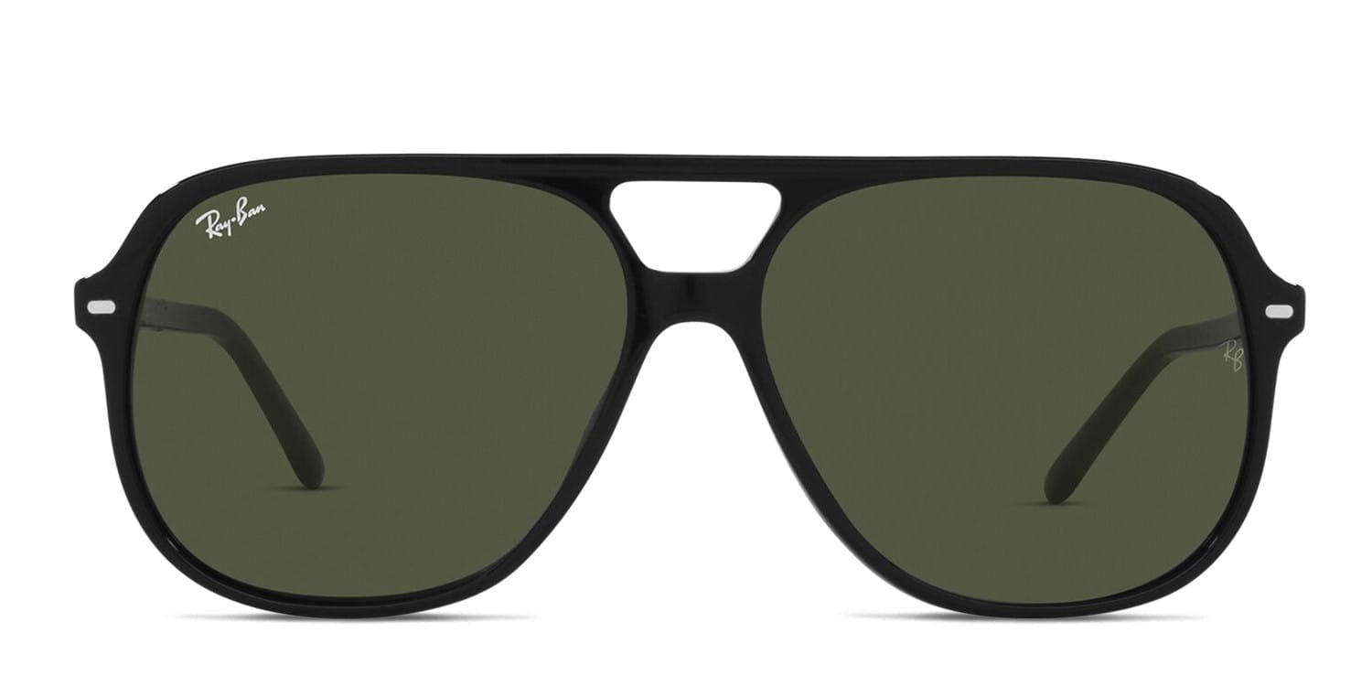 Ray-Ban RB2198 Bill Black , Green glasses - Black / Green - Frontal View
