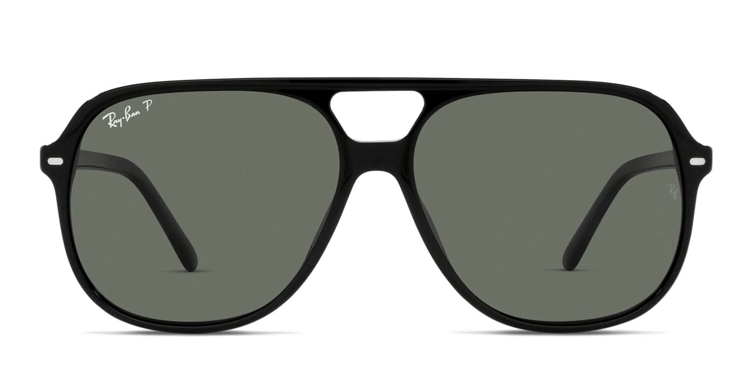 Ray-Ban ・RB2198 BILL 偏光レンズ Ray-Ban RB2198 Bill black frame with polarized green lenses