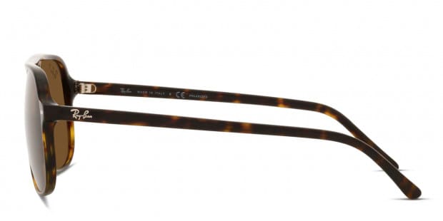 Ray Ban RB2198 Bill tortoise frame with polarized brown lenses. Lenses provide 100 UV protection
