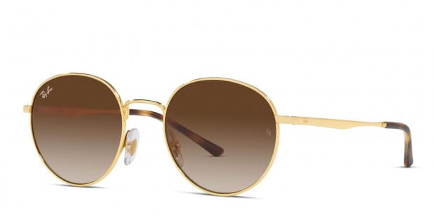 Ray Ban RB3681 Gold Prescription Sunglasses 50 Off Lenses