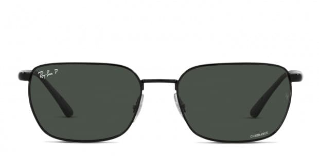 Ray ban hexagonal polarized black hot sale