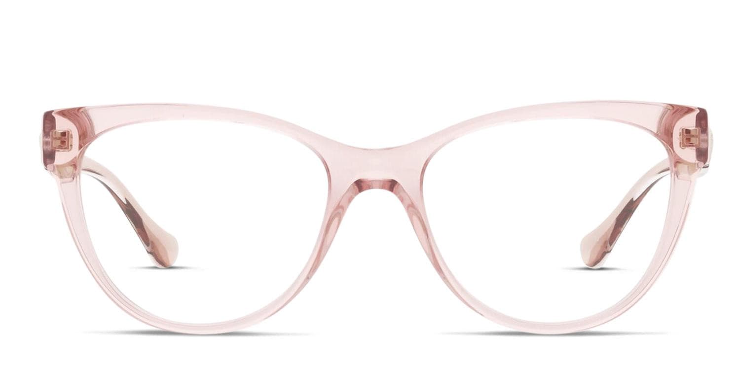 Versace VE3304 Pink, Clear glasses - Pink / Clear - Frontal View