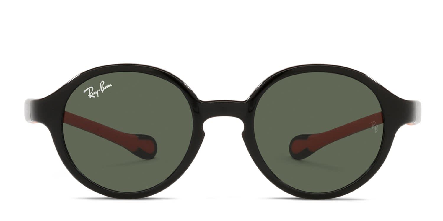 Ray-Ban RJ9075S Kids Black, Red glasses - Black - Frontal View