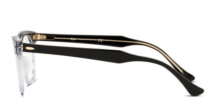 Ray-Ban RX5398F Hawkeye Black, Clear glasses - Black / Clear - Side View