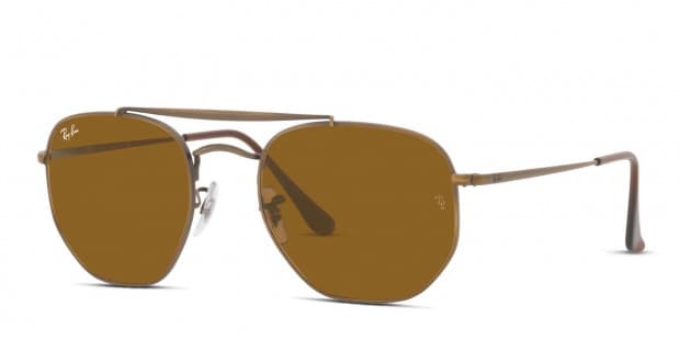 Ray Ban RB3648 The Marshal Gold Bronze Brown Prescription Sunglasses