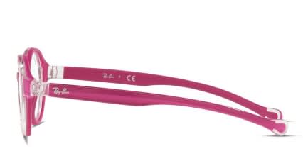 Ray-Ban RY9075V Kids Purple, Clear glasses - Purple / Clear - Side View
