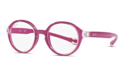 Ray-Ban RY9075V Kids Purple, Clear glasses - Purple / Clear - Angle View