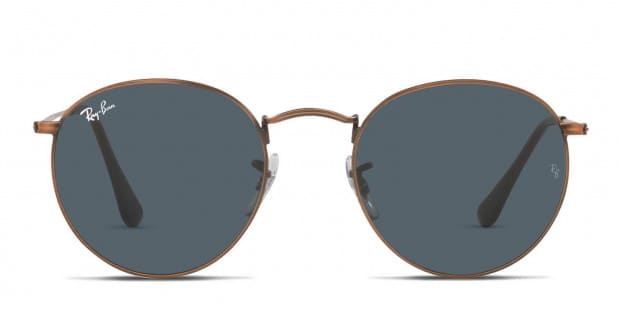 Ray-Ban RB3447 Round Metal Bronze, Brown, Blue Prescription