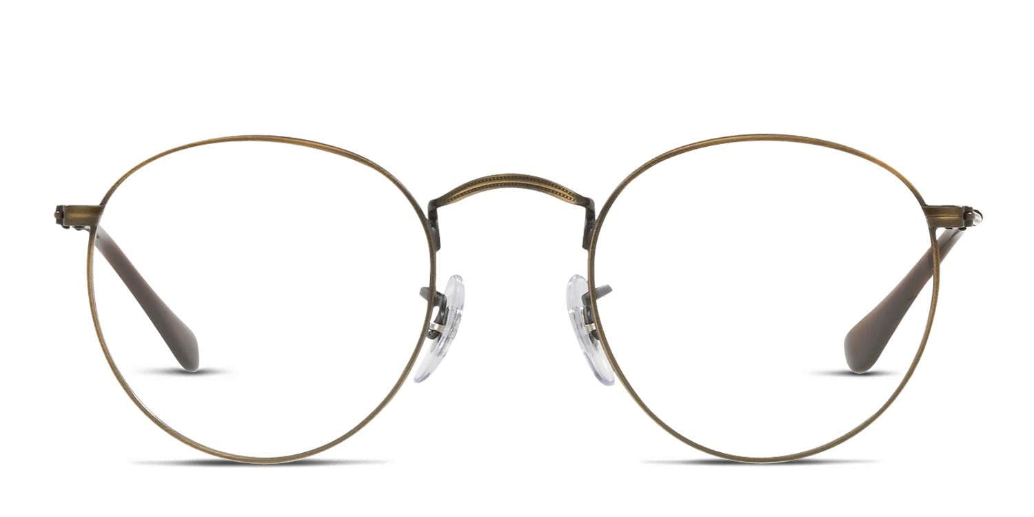 Ray-Ban RX3447V Round Metal Bronze Eyeglasses | Includes FREE Rx