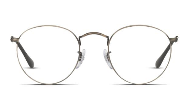 Ray-Ban RX3447V Round Metal Gunmetal/Gray Eyeglasses | Includes
