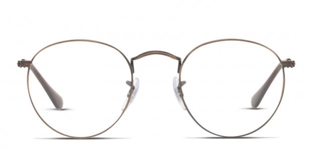 Ray-Ban RX3447V Round Metal Brown/Bronze Eyeglasses | Includes