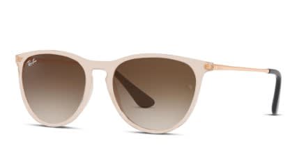 Ray-Ban RJ9060S Kids Beige, Clear, Gold glasses - Beige / Clear / Gold - Angle View