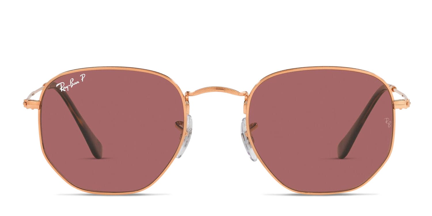 Ray-Ban RB3583-N Sunglasses Rose Gold Frame Blue Pink Gradient 51mm New Ray-Ban RB3548N Hexagonal Brown , Gold , Pink Prescription  main image 3