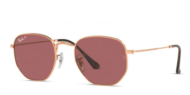 Rose gold hexagonal ray bans outlet