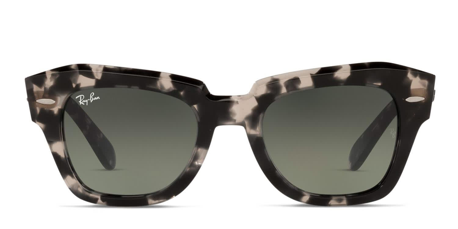 Ray-Ban RB2186 State Street Gray, Tortoise Prescription Sunglasses