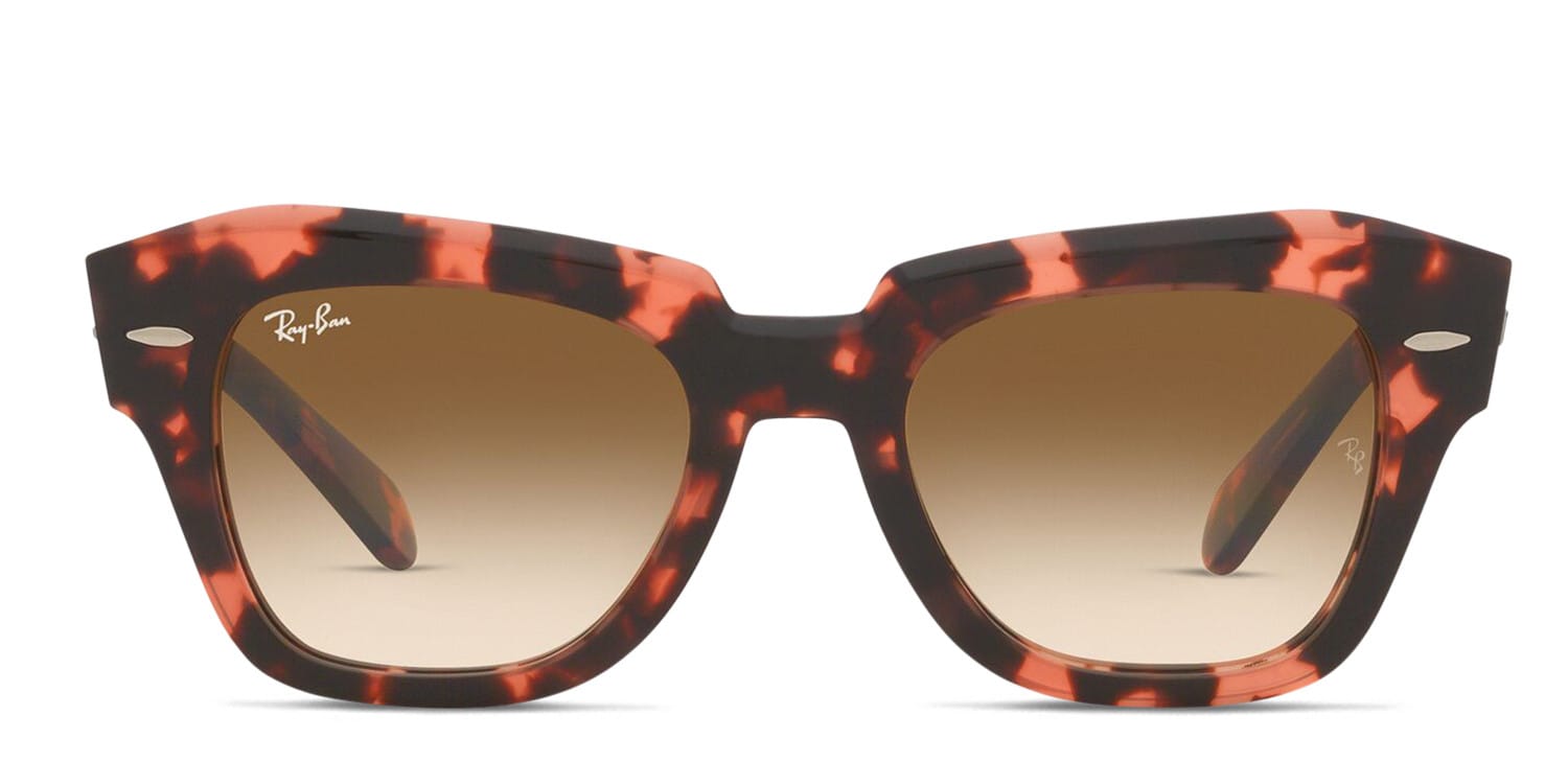 Ray-Ban RB2186 State Street Tortoise, Pink frame with brown
