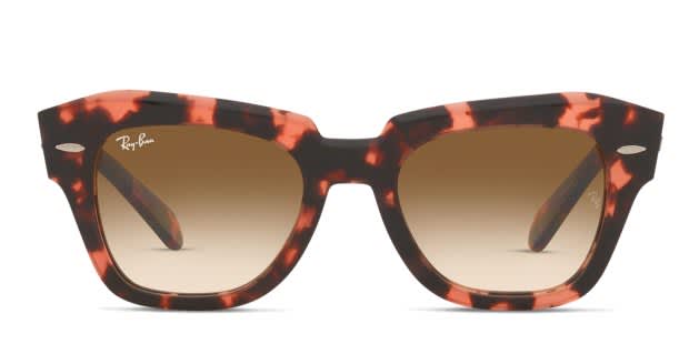 Ray-Ban RB2186 State Street Tortoise, Pink frame with brown