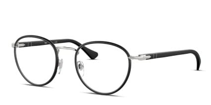 Persol PO2410VJ Black, Silver glasses - Black / Silver - Angle View