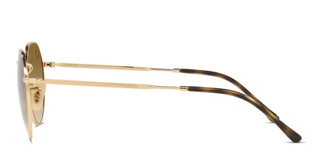 Ray-Ban RB3565 Jack gold frame with clear gradient brown lenses