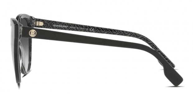 【送料,関税込】BURBERRY サングラス BETTY BE4365 Burberry BE4365 Betty Shiny Black Prescription Sunglasses