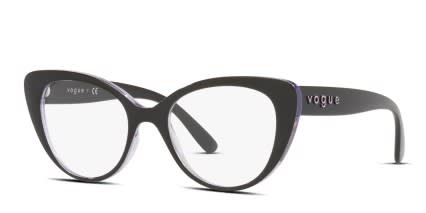 Vogue Eyewear VO5422 Black, Purple glasses - Black / Purple - Angle View