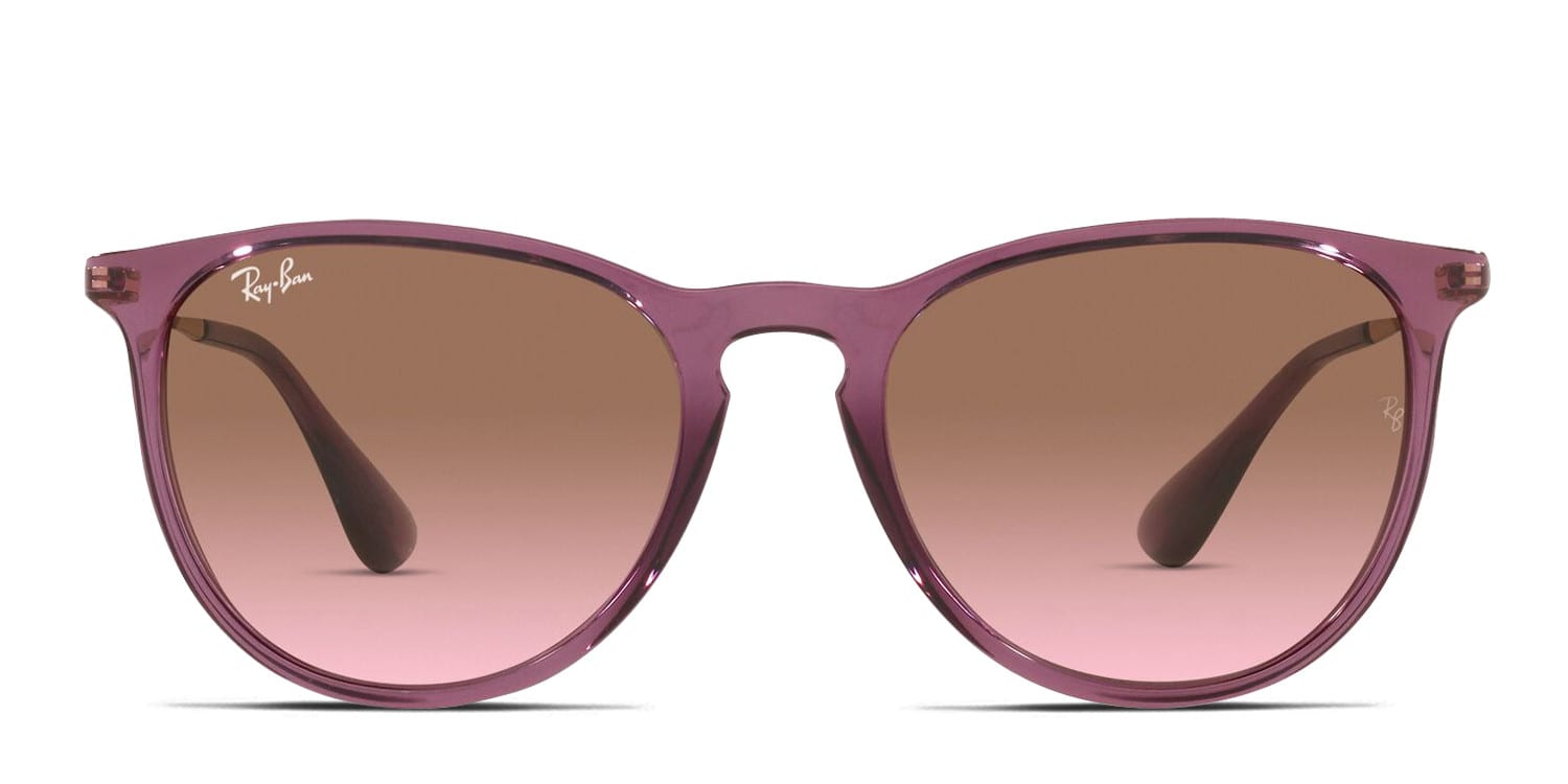Ray-Ban RB4171 Erika clear, purple frame with pink gradient brown