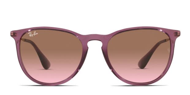 美品　RayBan レイバン　サングラス　PINK GRADIENT BROWN Ray-Ban RB4171 Erika clear, purple frame with pink gradient brown