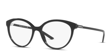 Prada PR 08YV Shiny Black glasses - Shiny Black - Angle View