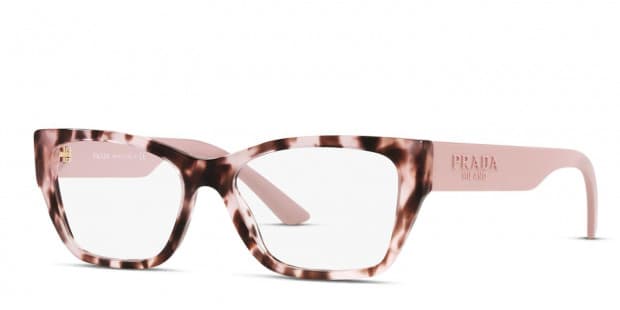 Prada PR 11YV Tortoise/Pink Eyeglasses | Includes FREE Rx Lenses