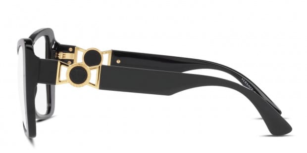 Versace VE3312 Shiny Black Eyeglasses | Includes FREE Rx Lenses
