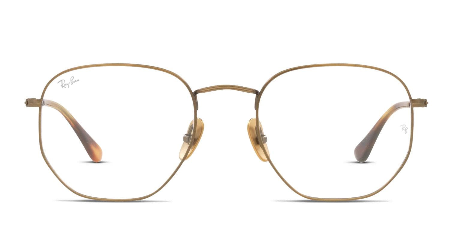Ray-Ban RX8148V Hexagonal Bronze glasses - Bronze - Frontal View