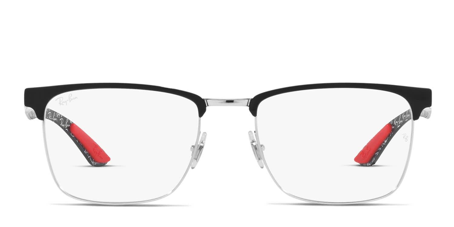 Ray-Ban RX8421 Black, Silver glasses - Black / Silver - Frontal View