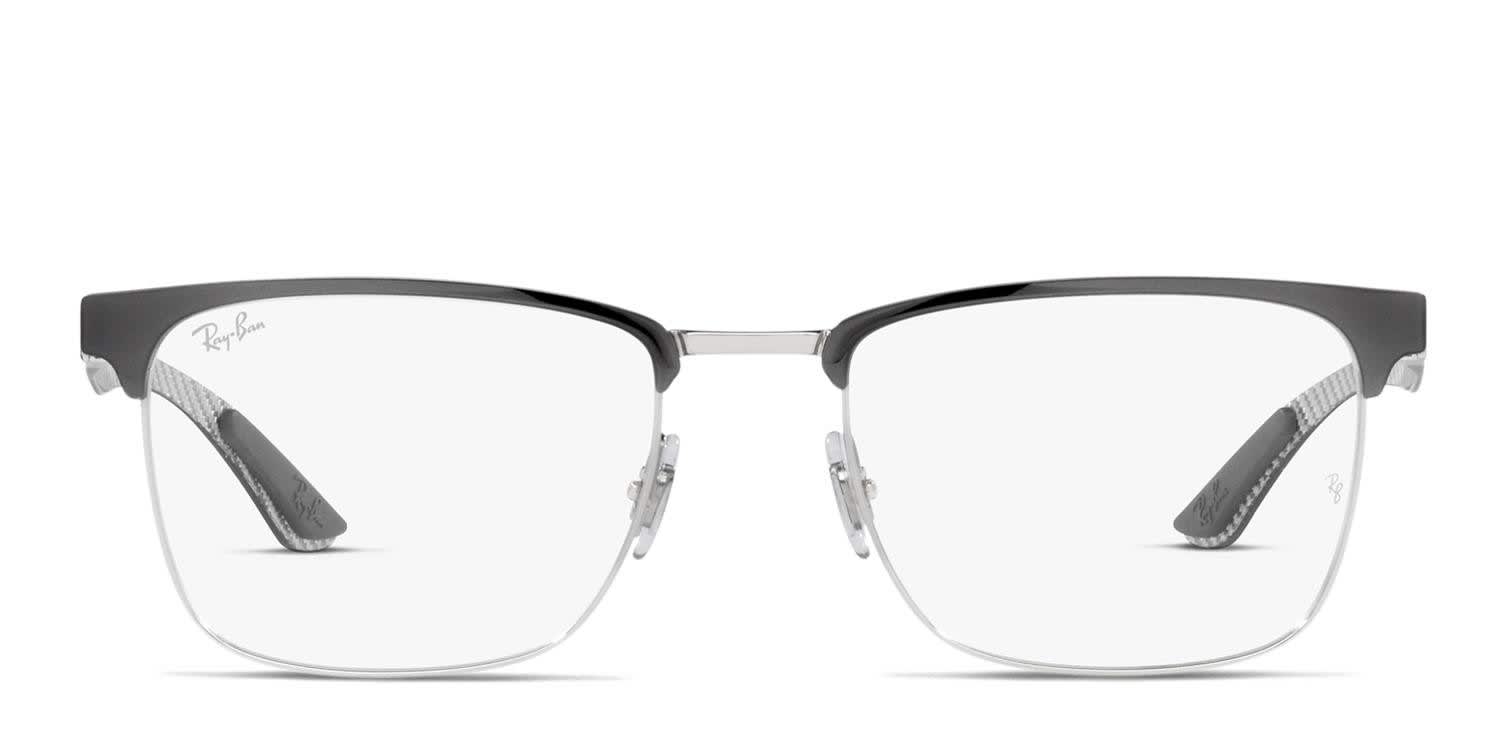 Ray-Ban RX8421 Gray, Silver glasses - Gray / Silver - Frontal View