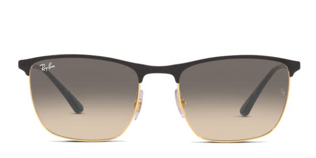 Ray-Ban RB3686 black, gold frame with clear gradient grey  display picture 2