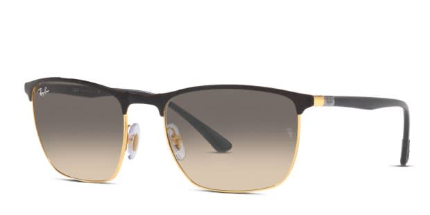 Ray-Ban RB3686 black, gold frame with clear gradient grey  display picture 1
