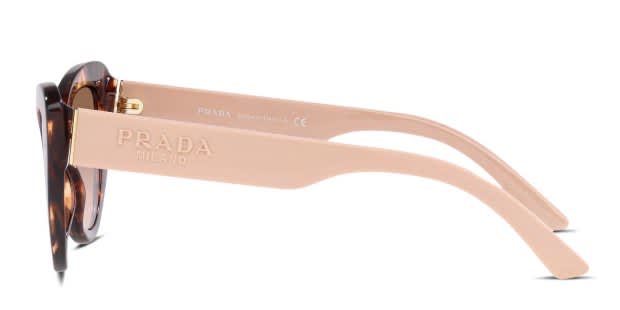 Prada PR 13YS Tortoise, Pink Prescription Sunglasses - 50 