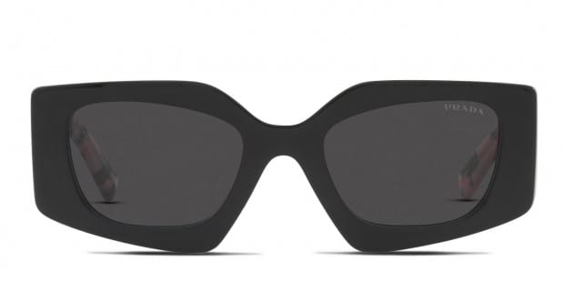 Prada PR 15YS Black Prescription Sunglasses 50 Off Lenses