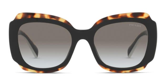 PRADA サングラス ブラック トータス Prada PR 16YS Black, Tortoise Prescription Sunglasses - 50% Off Lenses
