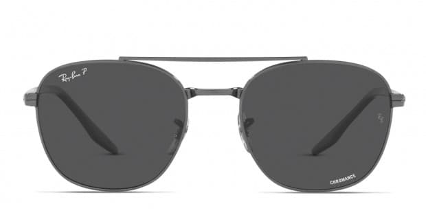 Ray Ban RB3688 gunmetal frame with polarized dark grey lenses. Lenses provide 100 UV protection