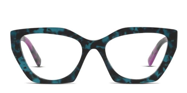 Prada Tortoiseshell Frame Sunglasses with Blue Lenses Prada PR 06YS M (53 - 21) with Blue lenses and Multicolor  main image 4