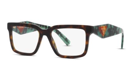 Prada PR 10YV Brown, Tortoise glasses - Brown / Tortoise - Angle View