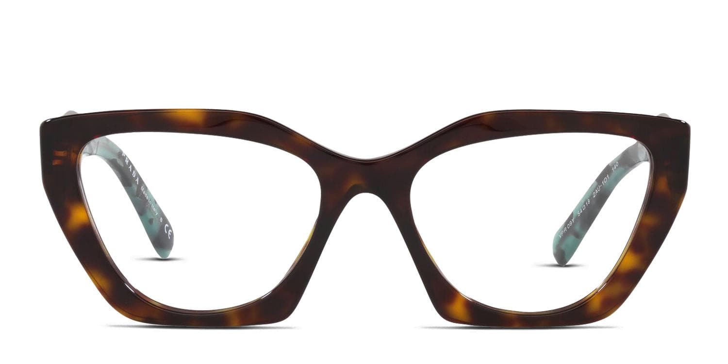 Prada PR 09YV Brown/Tortoise Eyeglasses | Includes FREE Rx Lenses