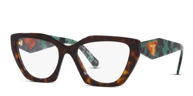 Prada PR 09YV Brown/Tortoise Eyeglasses | Includes FREE Rx Lenses