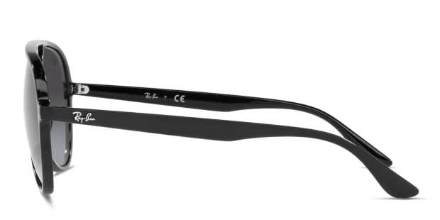 Ray-Ban RB4376 black frame with grey gradient lenses. Lenses