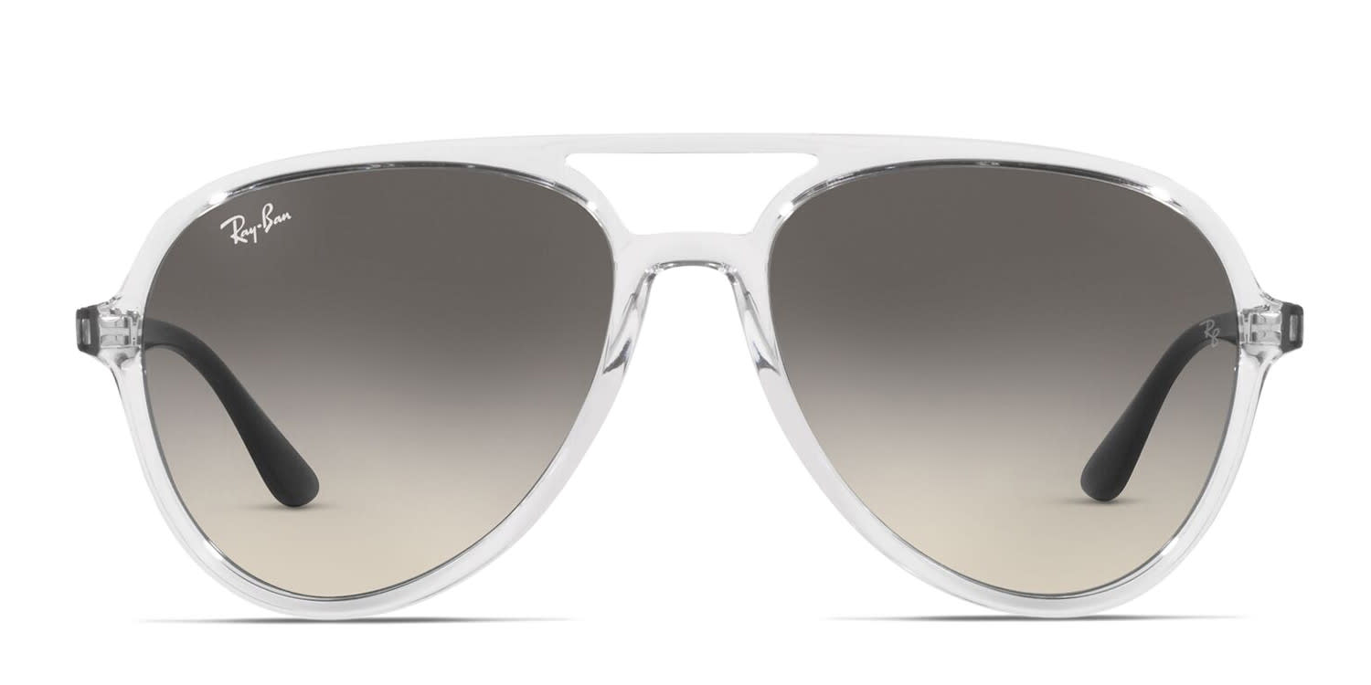 RayBan 4337 クリアフレーム サングラス Ray-Ban RB4376 clear frame with grey gradient lenses. Lenses