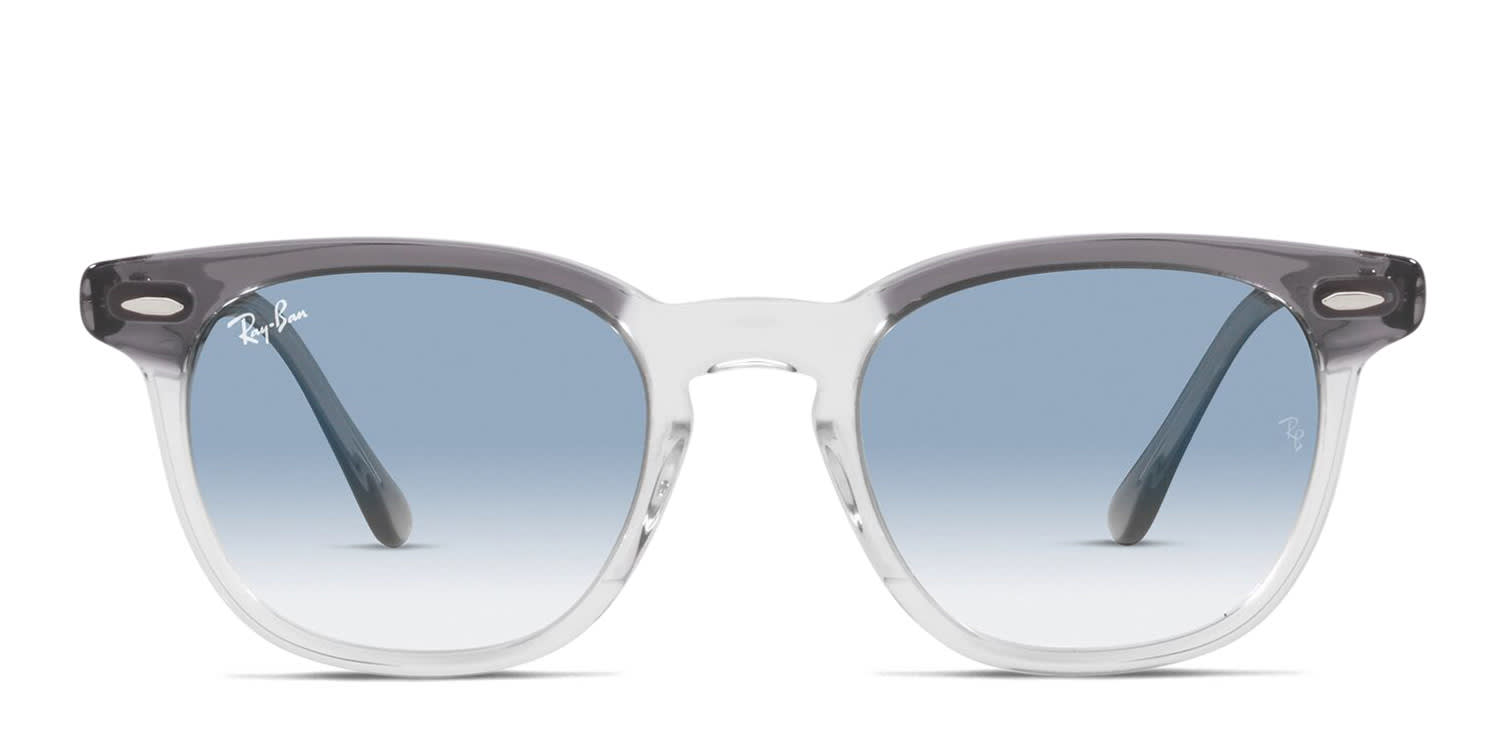Ray-Ban RB2298 Hawkeye gray, clear frame with clear gradient blue