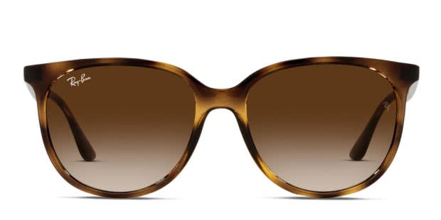 PRESCRIPTION Ray-Ban Polarized Women\'s Brown Tortoiseshell Sunglasses Ray-Ban RB2223 tortoise frame with dark grey lenses. Lenses  main image 2