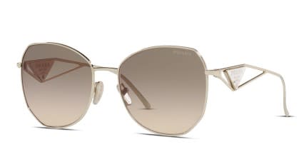 Prada PR 57YS Gold glasses - Gold - Angle View