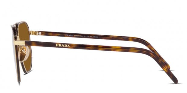 Prada gold frame sunglasses clearance