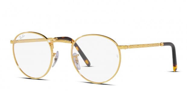 Ray Ban RX3637V New Round Gold Eyeglasses Includes FREE Rx Lenses